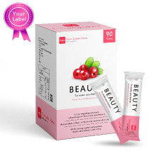 beauty supplement Cranberry Extract with Collagen powder custom product label Skincare